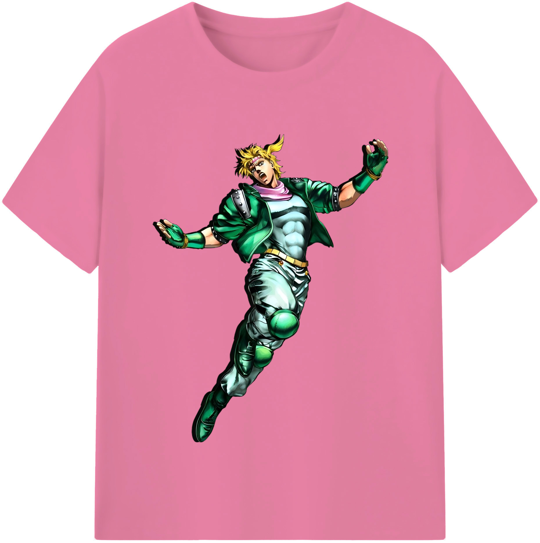 （画像用） ジョジョの奇妙な冒険 ディオ?ブランドー JoJo's Bizarre Adventure Dio Brando 綿100％半袖Tシャツ（フロントプリント）